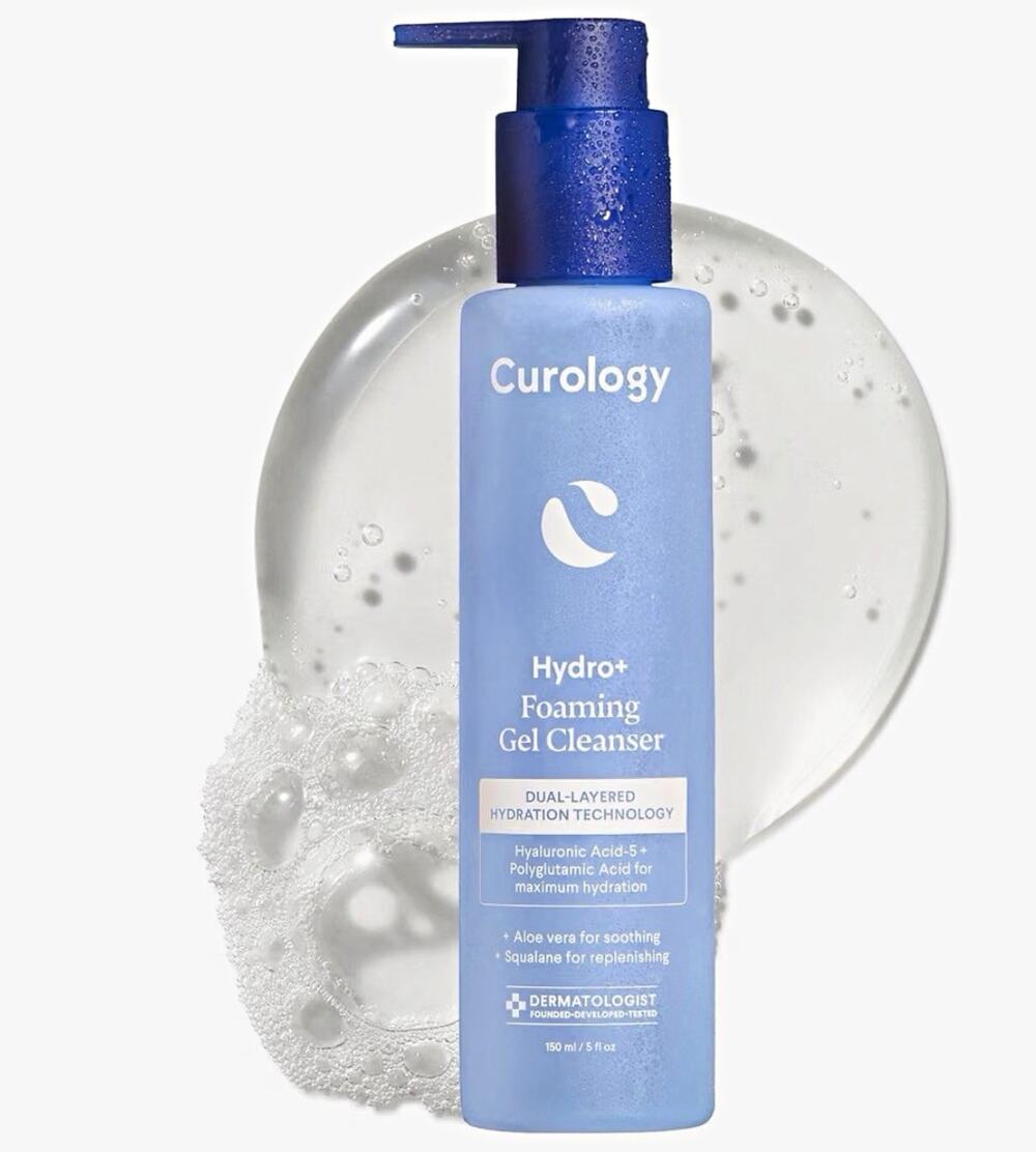 Curology Hydro+ Foaming Gel Cleanser dual layer hydration technology | 5 fl. oz.